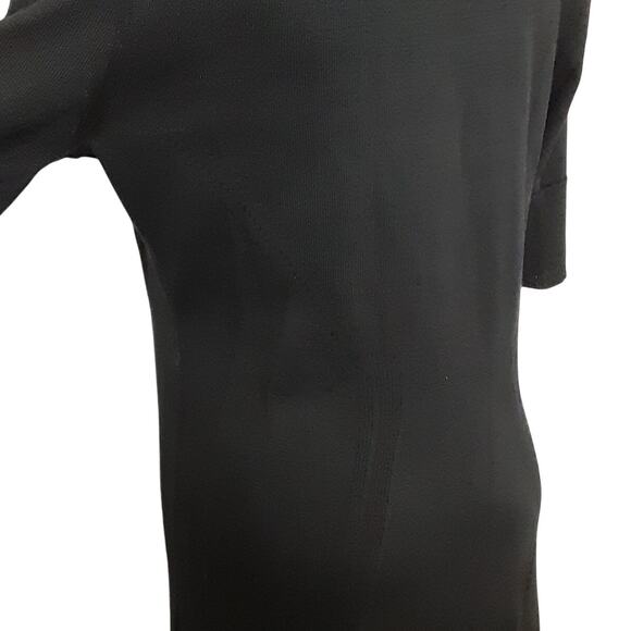 Peruvian Connection Pima Cotton Black Stretch Knit Sweater Midi Dress Womens M - Picture 6 of 14